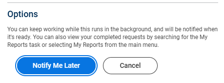 Notify Me Later Pop up message