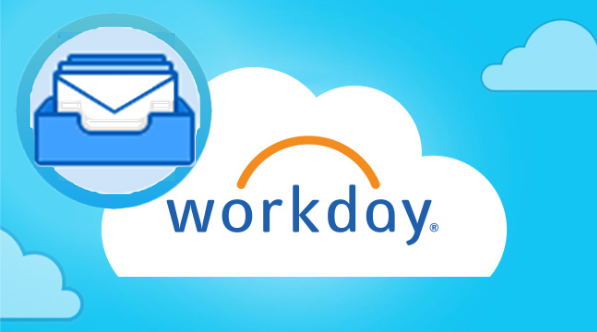 Inbox Icon right beside the Workday Cloud logo